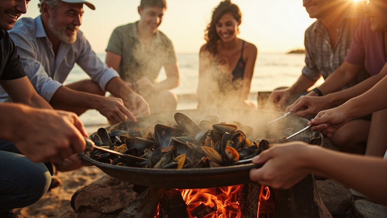 La brasucade de moules : tradition culinaire emblématique du Sud de la France